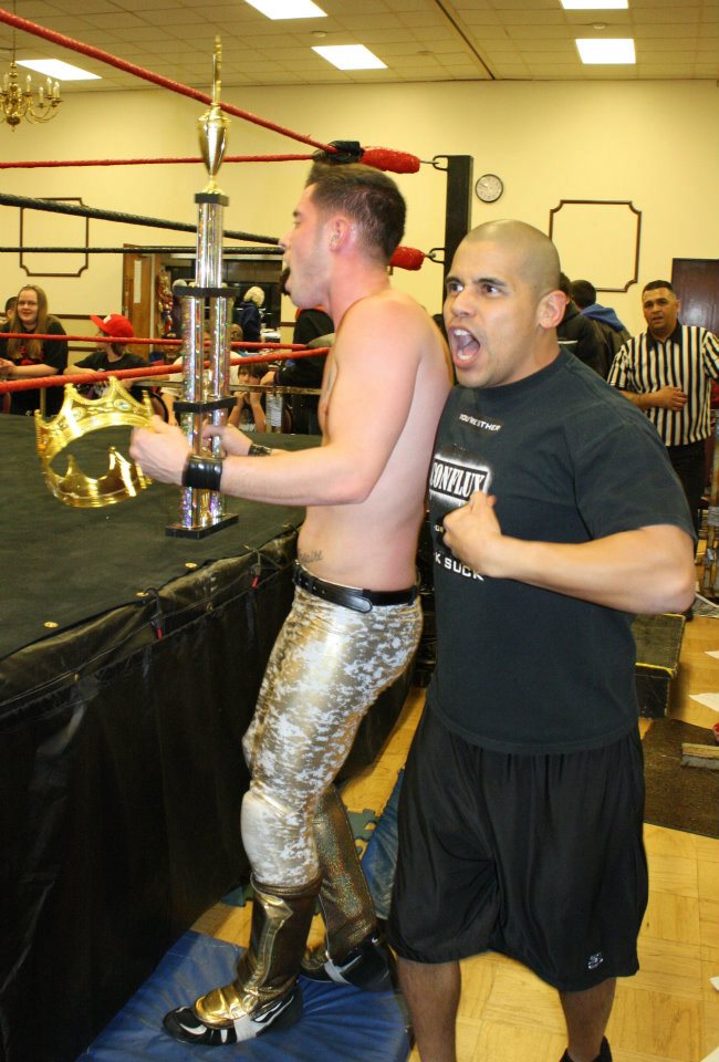 Ricky Reyes celebrates with EJ Risk