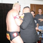 Von Schmidt found out Amazing Red is challenging him for the title and almost took out the ring announcer