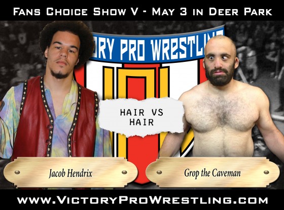 Jacob Hendrix challenges Grop the Caveman in a Hair vs Hair Match!