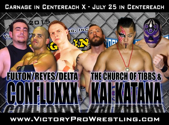 ConfluxXx, Church, and Champ in Cage for Carnage in Centereach