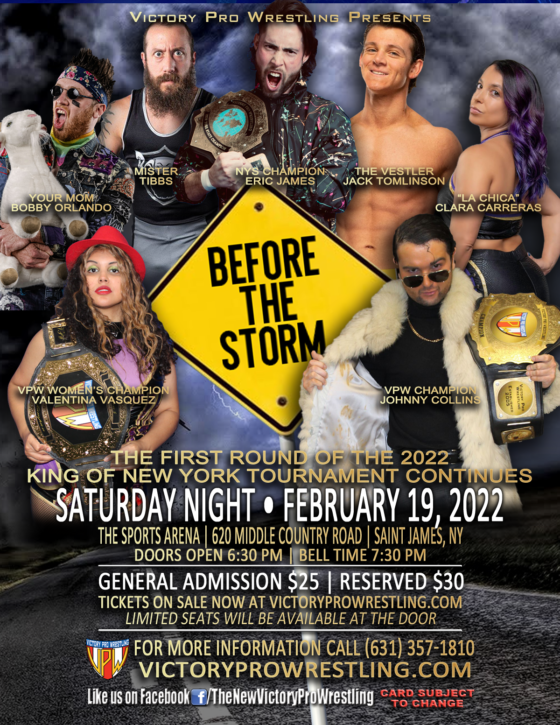VPW presents Febure the Storm February 19, 2022, in St James